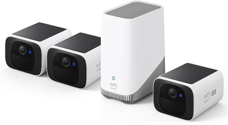Amazon.com: eufy Security S220 SoloCam 3-Cam Pack with Homebase 3