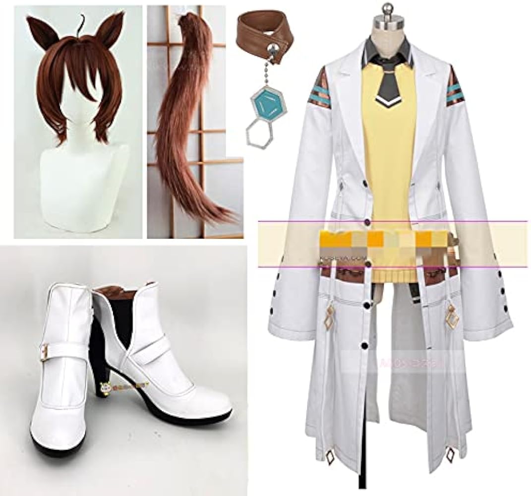 Amazon.co.jp: [AGOS] アグネスタキオン コスプレ衣装 耳尾 、ウィッグ