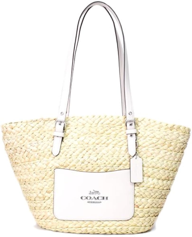 Amazon | [コーチ] バッグ ストロー スムースレザー かごバッグ ロゴ