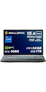 Amazon.co.jp: ガレリア クリエイターノートPC GALLERIA DL7C-IG-C4