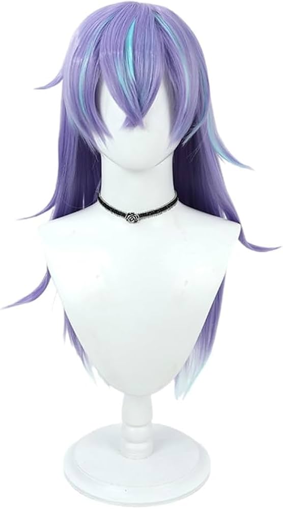 Amazon.co.jp: コスプレウィッグ 星導ショウ 星導晶 パープル ブルー