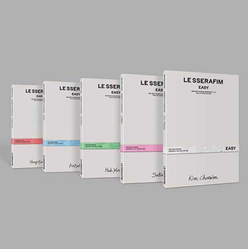 Amazon.com: LE SSERAFIM EASY 3rd Mini Album COMPACT Ver (5 Ver Set
