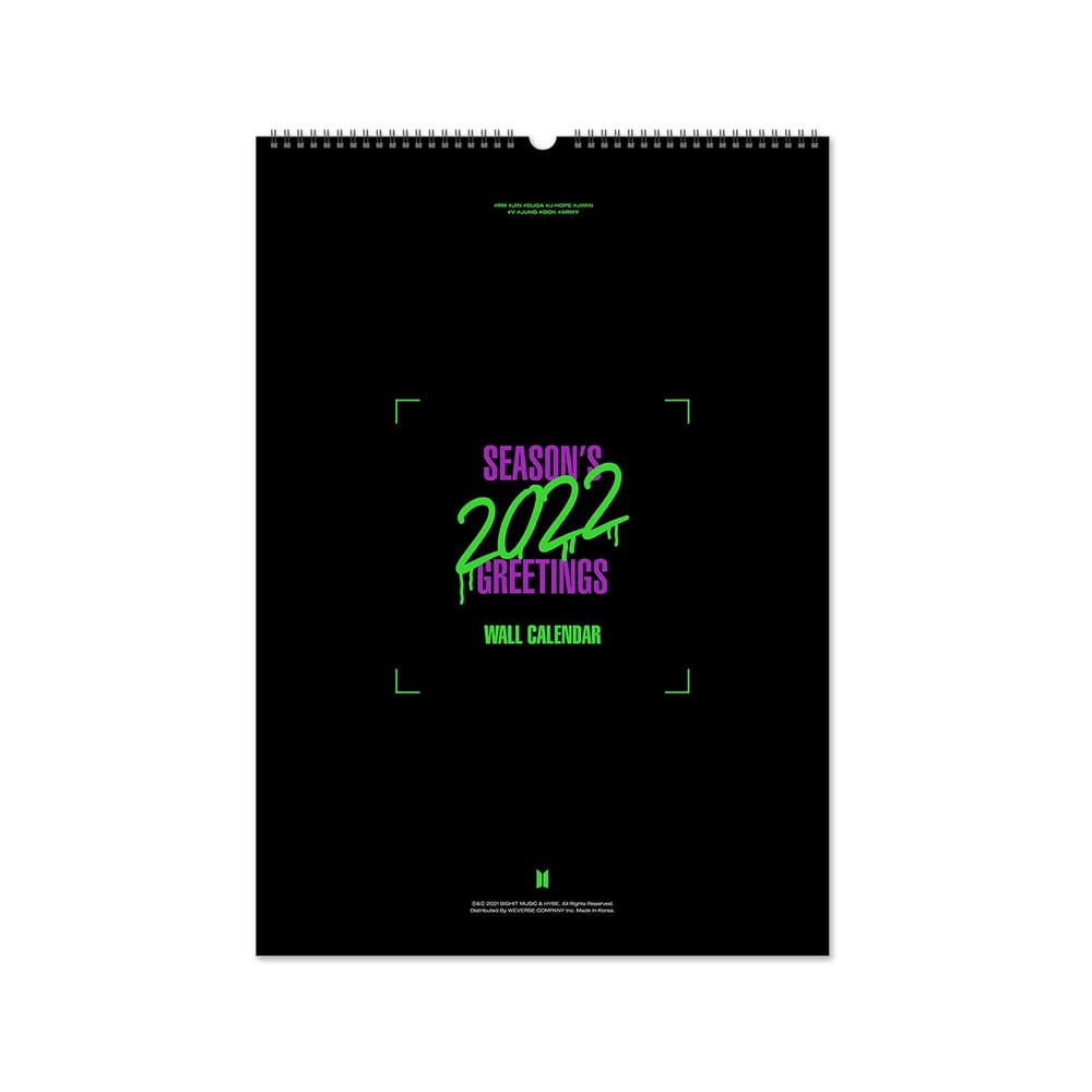 Amazon.com: [WEVERSE] BTS 2022 Season's Greetings Wall Calendar+