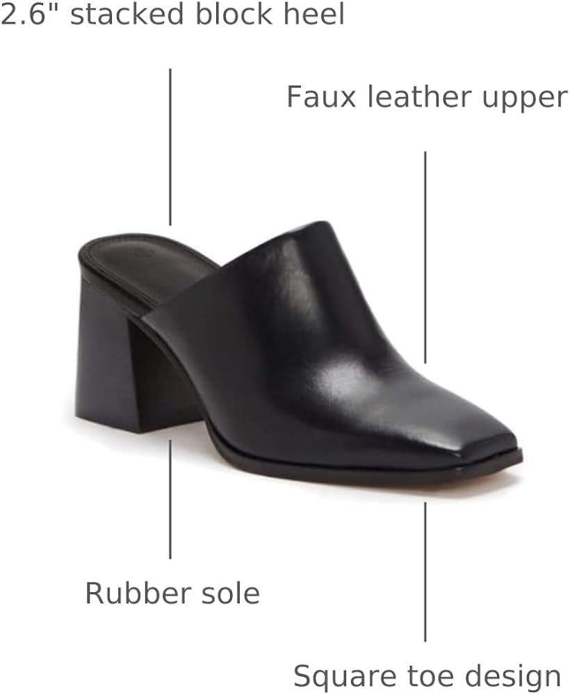 Amazon.com | Trish Lucia Womens Chunky Stacked Heel Mules Closed