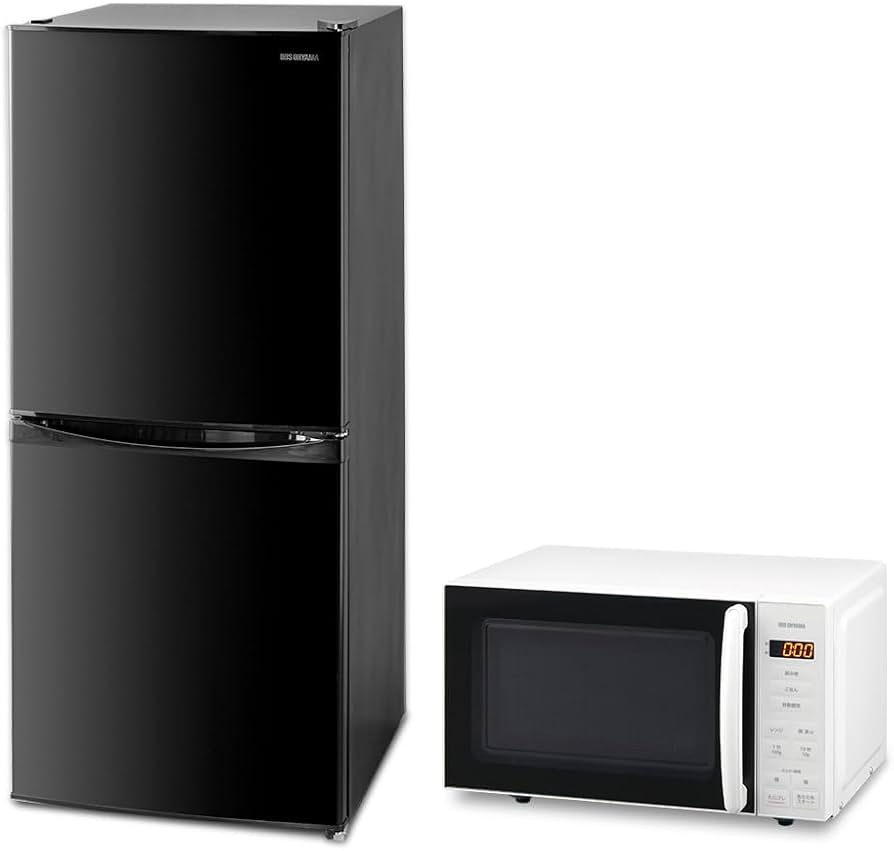 Amazon.co.jp: 【セット買い】アイリスオーヤマ 冷蔵庫 142L ブラック