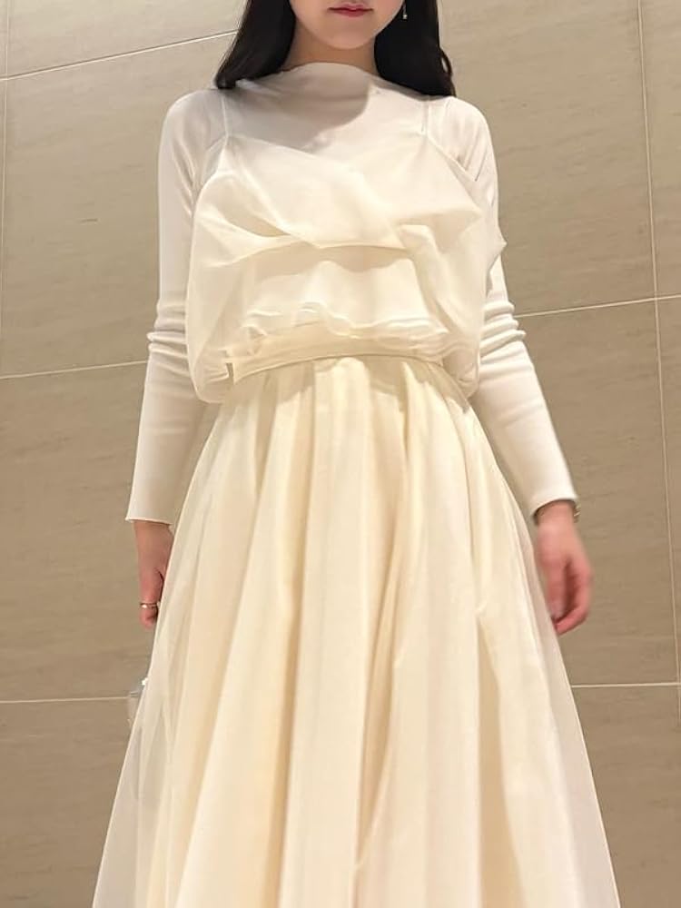 Amazon | [セルフォード] カシュクールキャミセットニットプルオーバー