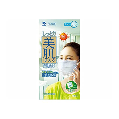 小林製薬 しっとり美肌マスク 日中用 プリーツタイプ 3枚入 (マスク