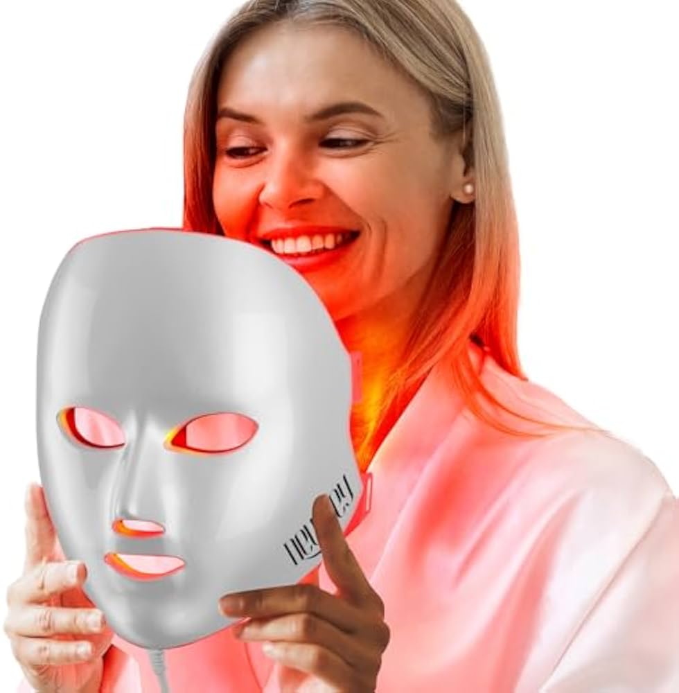 Amazon.com : NEWKEY Red Light Therapy Mask for Face,7 Colors LED