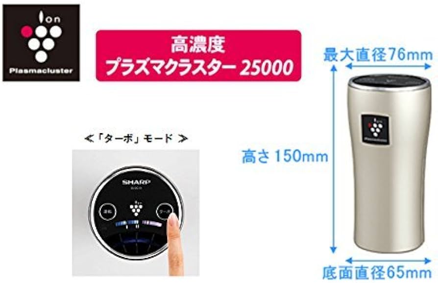 Amazon | SHARP 車載用プラズマクラスターイオン発生機 ブラック系 IG