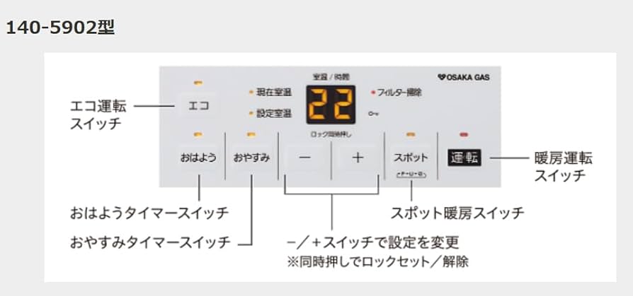 Amazon | 【都市ガス用】大阪ガス [スタンダードモデル] 140-5902-13A