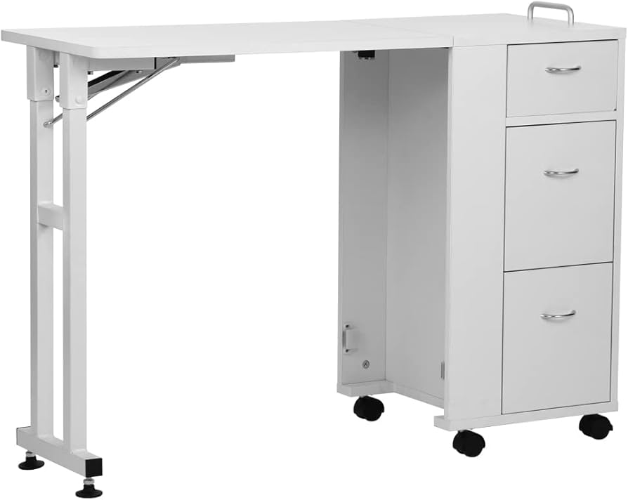 Amazon | エトゥベラ 折りたたみ ネイルテーブル MO1 ホワイト 在宅