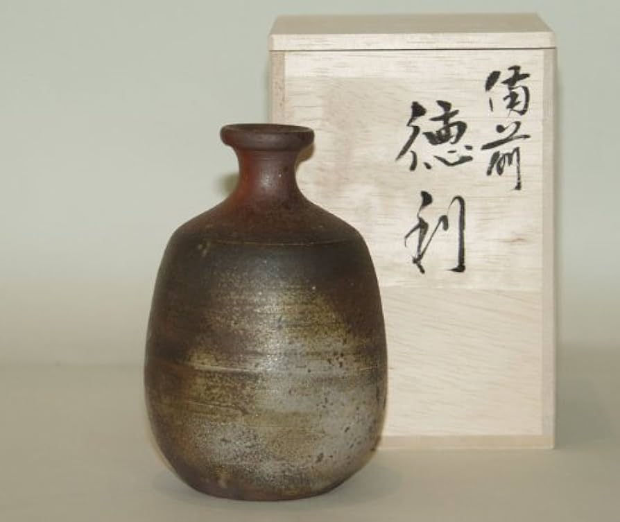 Amazon.co.jp: 備前焼 徳利（桟切） 【徳利 酒器 とっくり 盃 杯