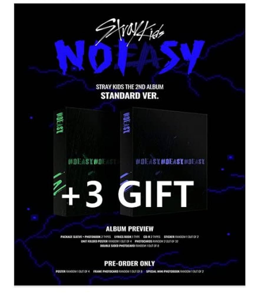 Stray Kids Noeasy [A ver] 2nd Album+Folded Poster(Random)+Love