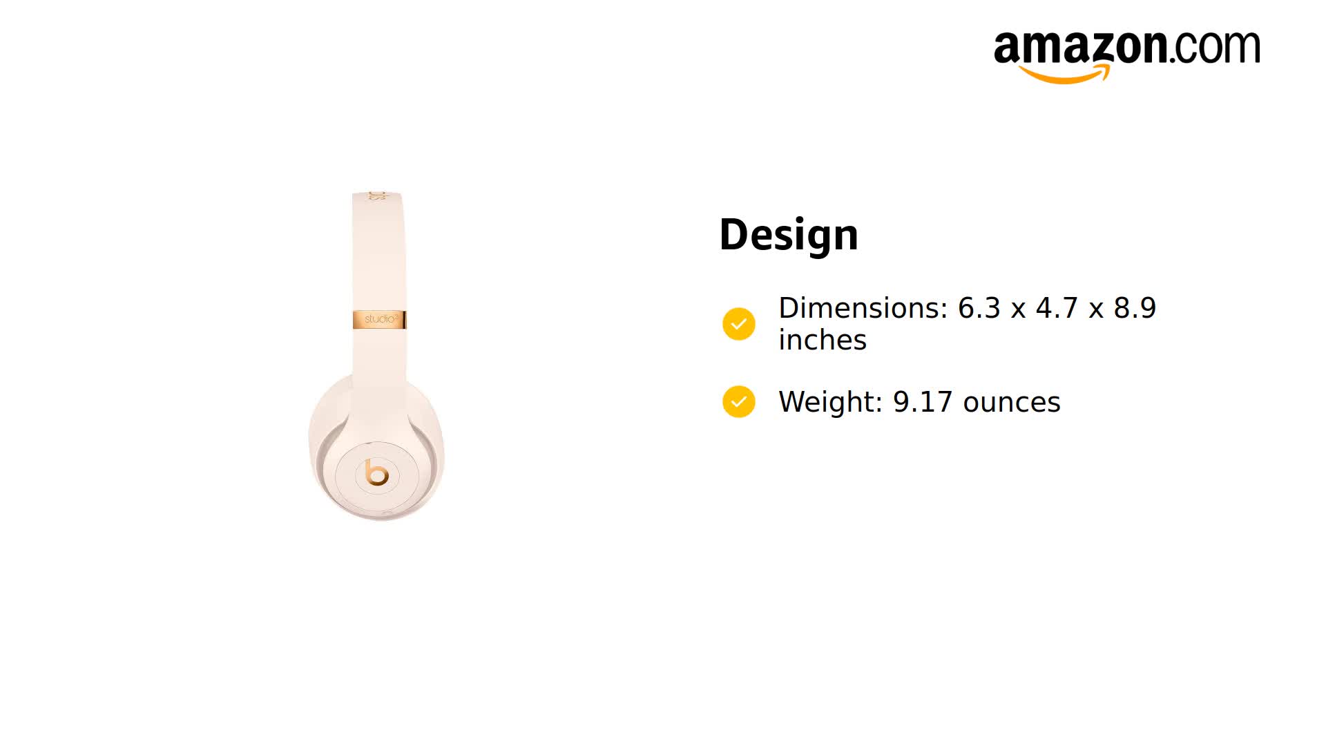 Amazon.com: beats Studio3 Wireless Headphones - Porcelain Rose