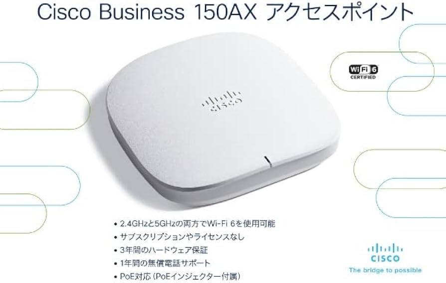 Amazon.co.jp: シスコ システムズ(Cisco) Wi-Fi6 2x2 アクセスポイント