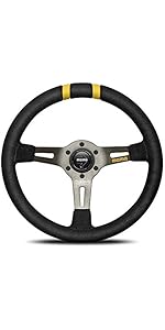 Amazon | MOMO(モモ) ステアリング ドリフト 33パイ BK/スエード D-20
