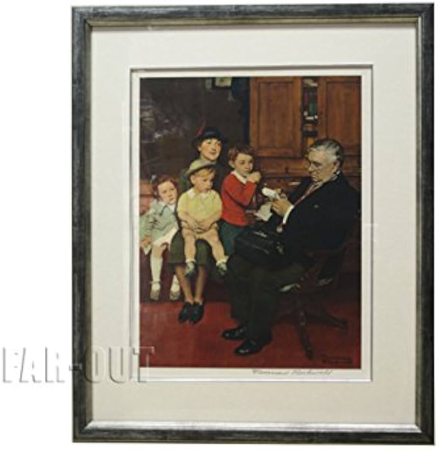 ノーマン・ロックウェル/直筆サイン/待ちきれない ノーマン・ロック