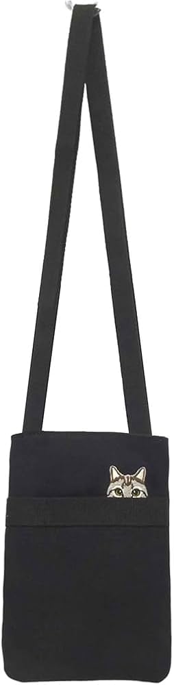 Amazon.co.jp: 猫刺繍 タテ型 ショルダーバッグ ショルダーバッグ