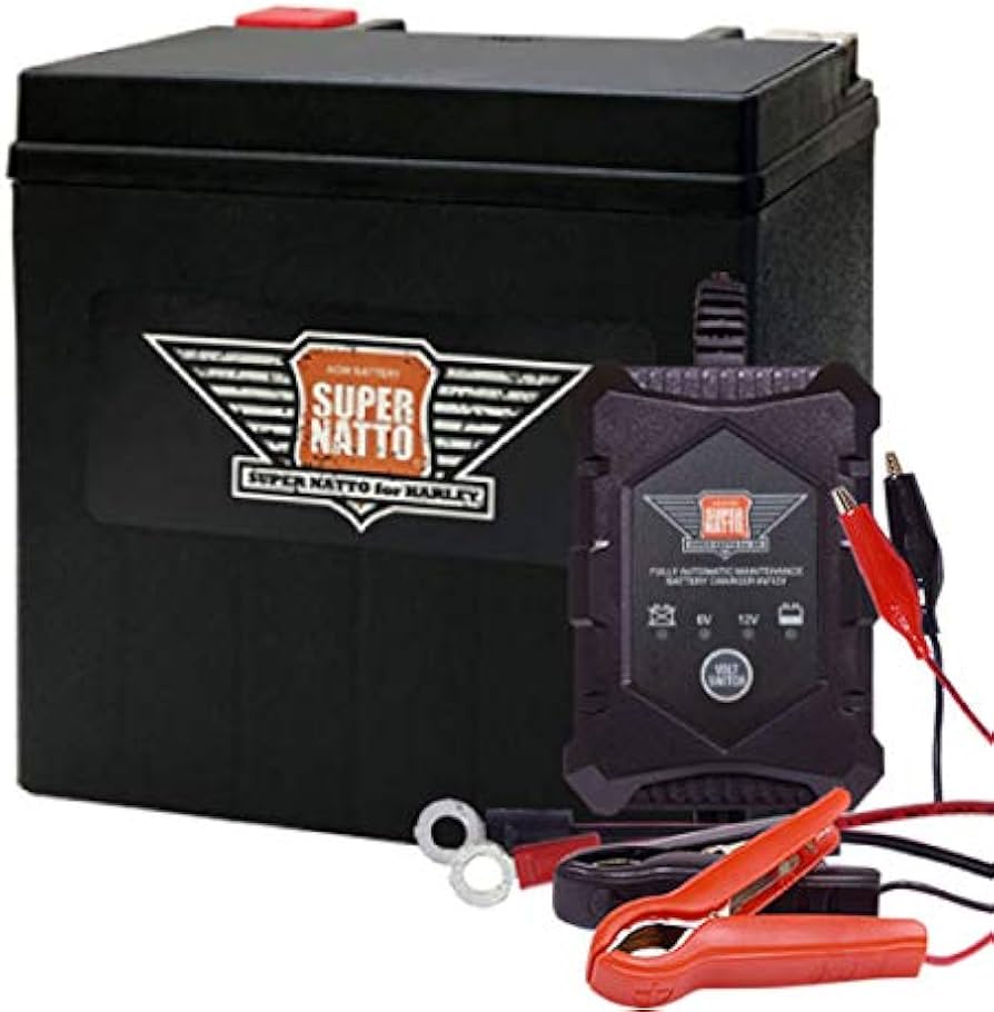 Amazon | スーパーナット ハーレー専用AGMバッテリー 65958-04S 充電器