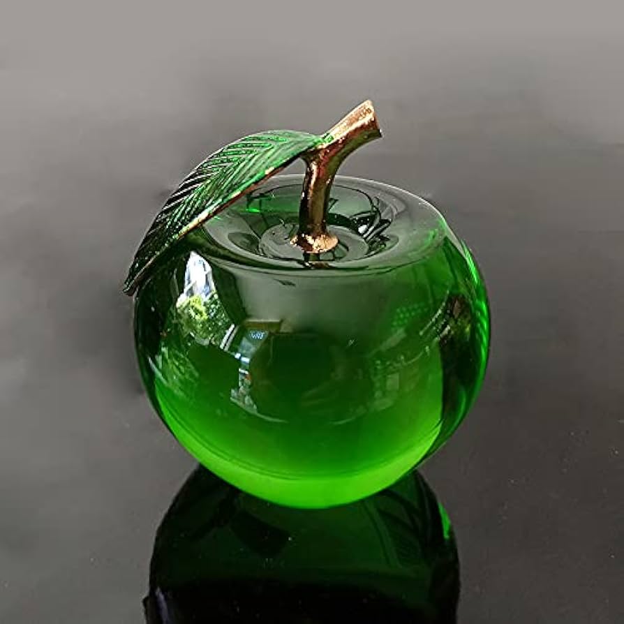 Amazon.co.jp: VTEERY(みさ) りんご型 水晶 りんご クリスタル 置物