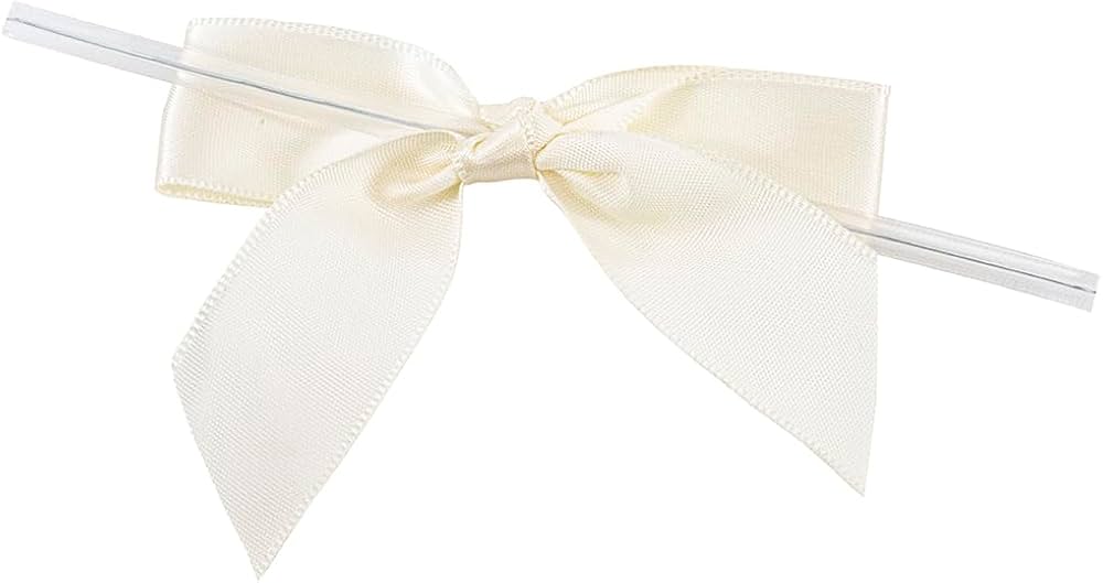 Amazon.com: Ivory Satin Pre-Tied Decorative Bows - 3
