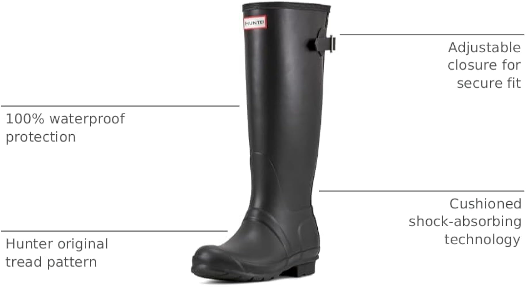 Amazon.com | Hunter Women's Original Tall Back Adjustable, Black