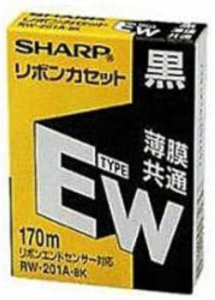 Amazon.co.jp: シャープ インクリボンカセット 黒 RW-201-ABK