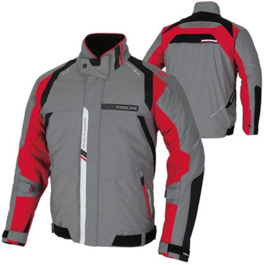 Amazon | RSタイチ(アールエスタイチ)バイクジャケット グレー/レッド
