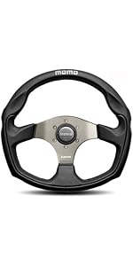 Amazon | MOMO(モモ) ステアリング ルーチェ 35パイ BK L-1