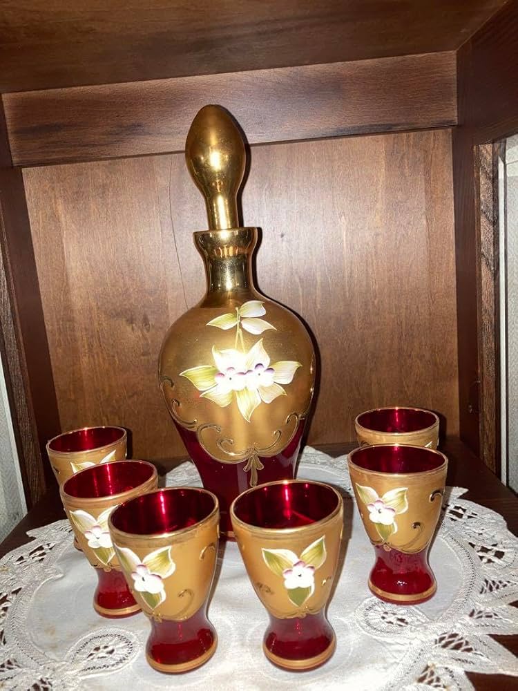 美しいベネチアンガラス製飲料セット 【公式通販】