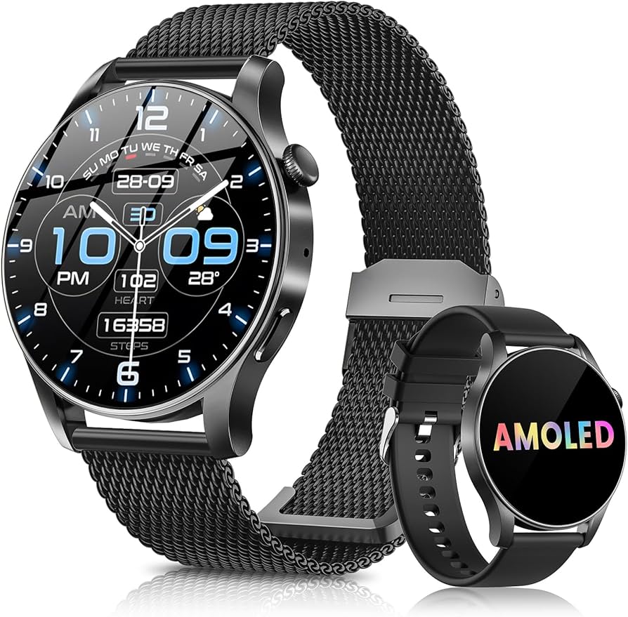 Amazon.co.jp: スマートウォッチ 2025 通話機能 LINE通知 1.43インチ