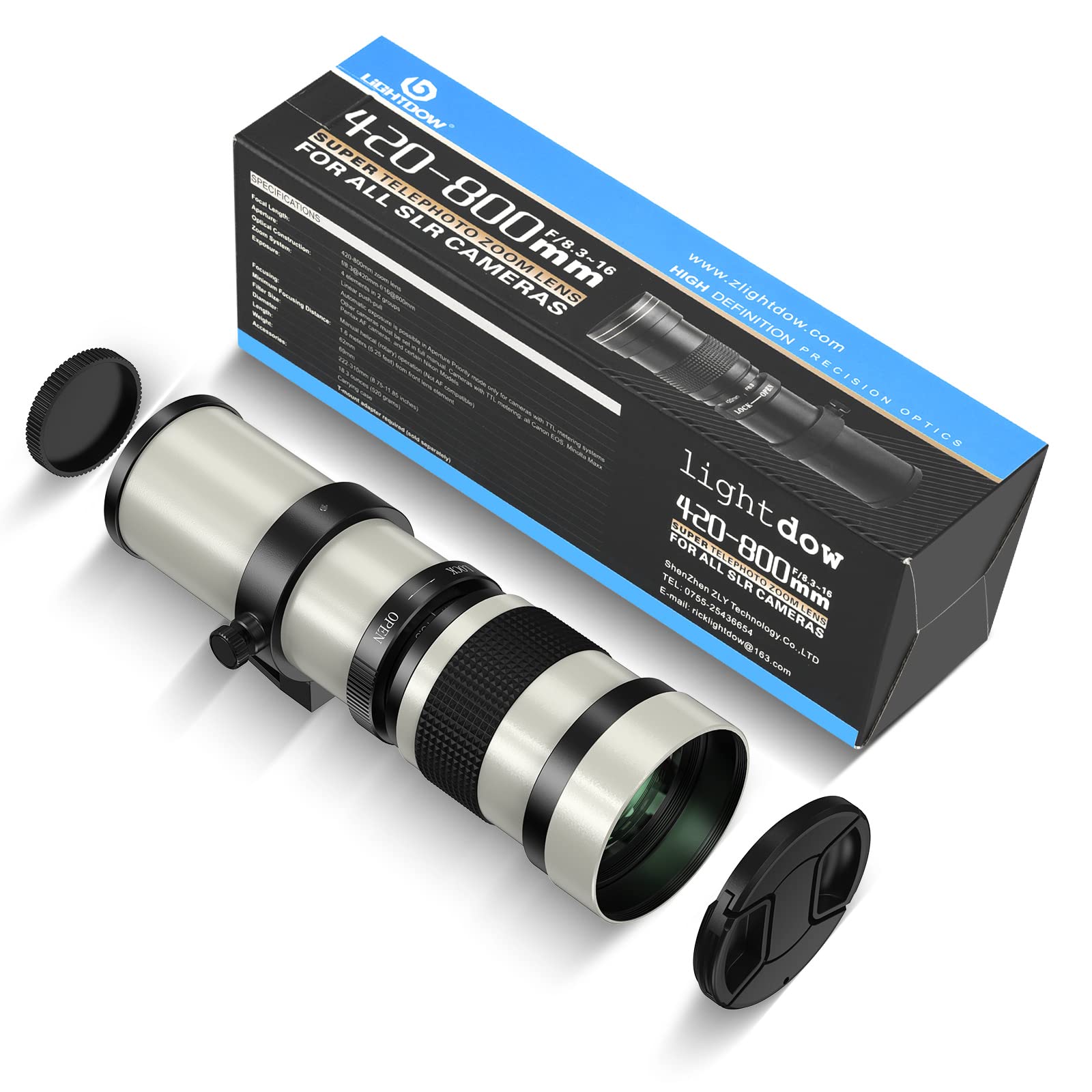 Amazon.co.jp: Lightdow 望遠レンズ420-800mm f/8.3 マニュアルズーム