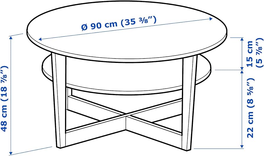 Amazon.co.jp: IKEA VEJMON コーヒーテーブル 90cm ブラックブラウン