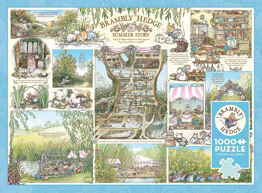 Amazon.com: Cobble Hill 1000 Piece Puzzle - Brambly Hedge Summer