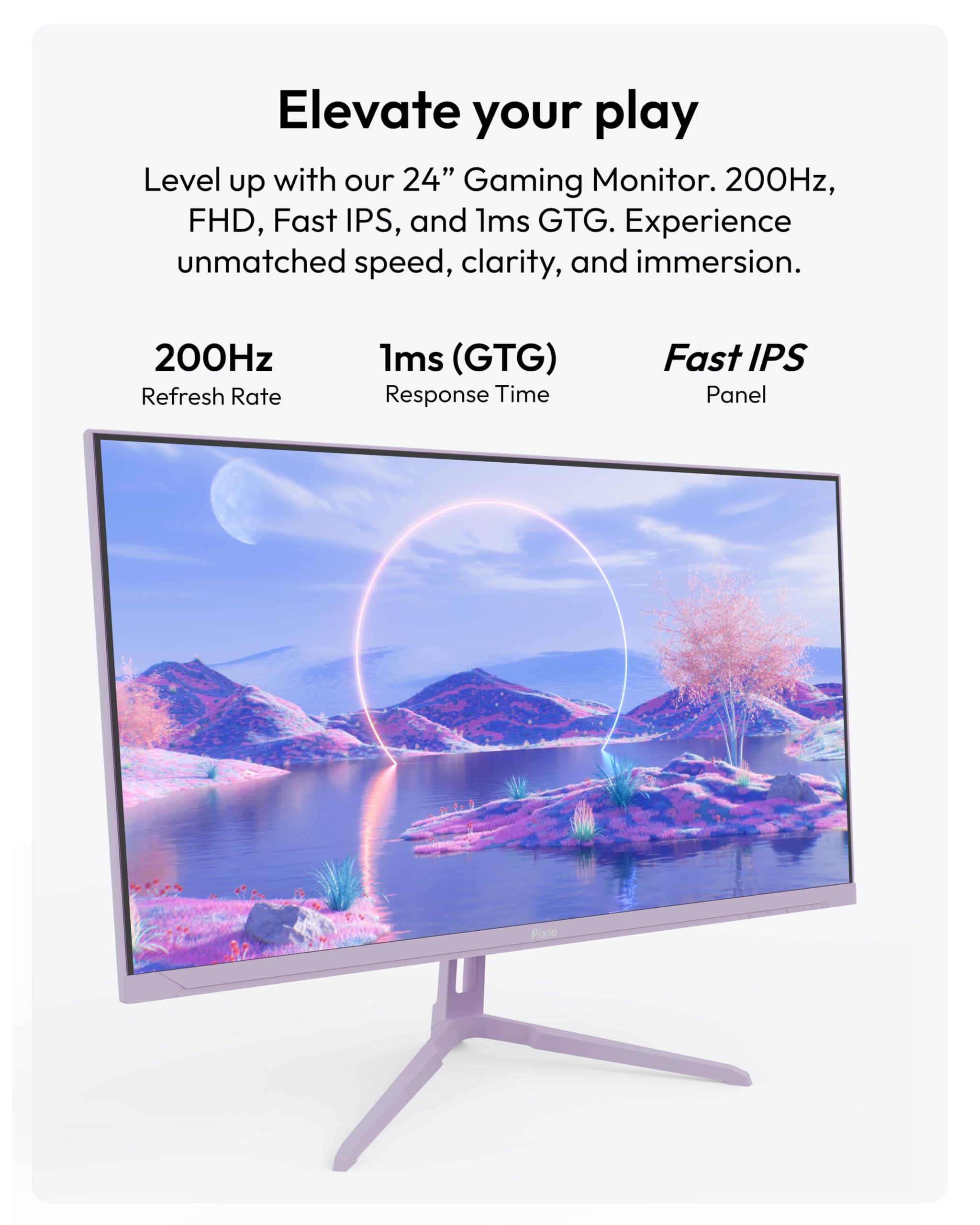 Amazon.com: Pixio PX248 Wave Purple 24 inch 200Hz Refresh Rate FHD