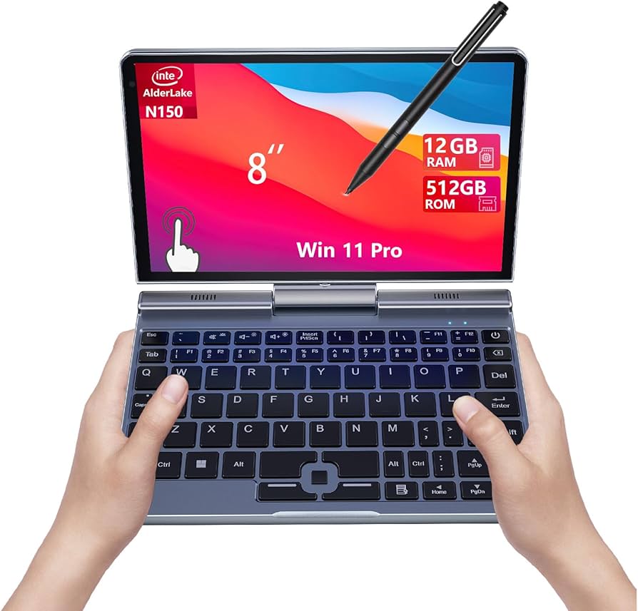 Amazon.com: KOOFORWAY 8 Inch 2-in-1 Mini Laptop,HD Rotatable Touch