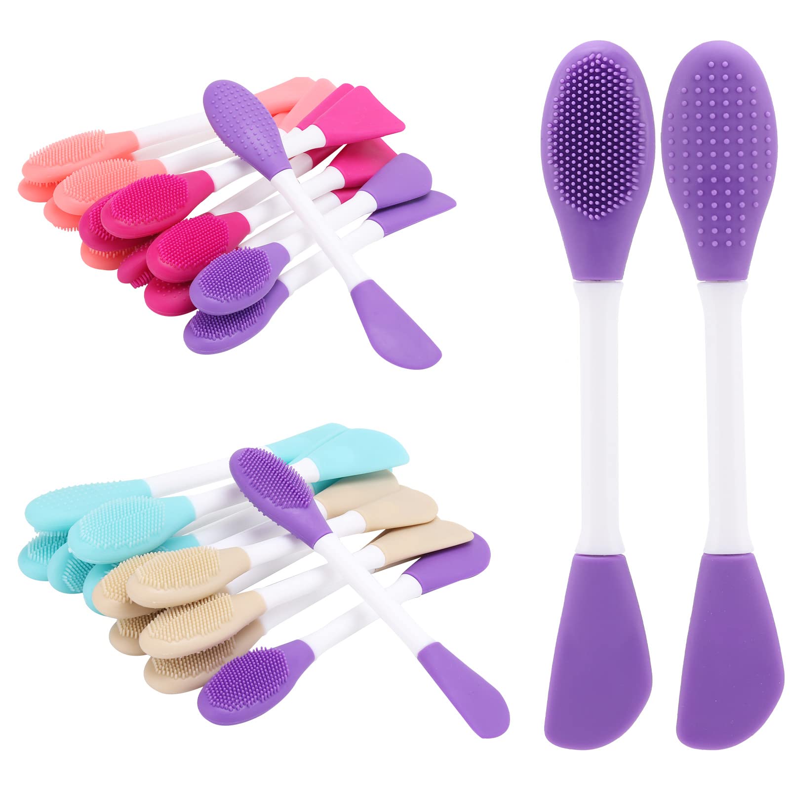 Amazon.com: 20 Pcs Silicone Face Mask Applicator, 2 in 1 Double