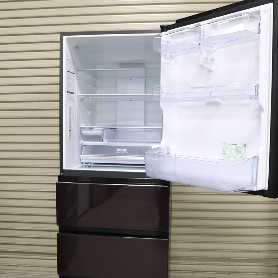Amazon | AQUA 4ドア冷蔵庫(430L・右開き) クリアモカブラウン AQR