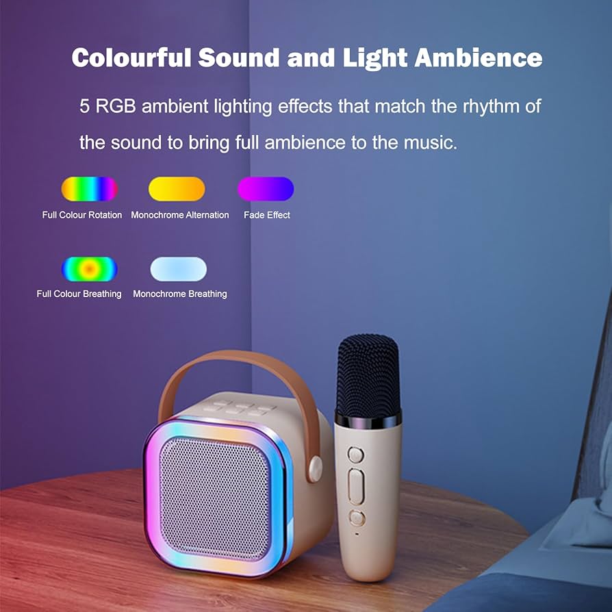 Amazon | JUANZI マイク付きカラオケマシン 大人と子供向けポータブル