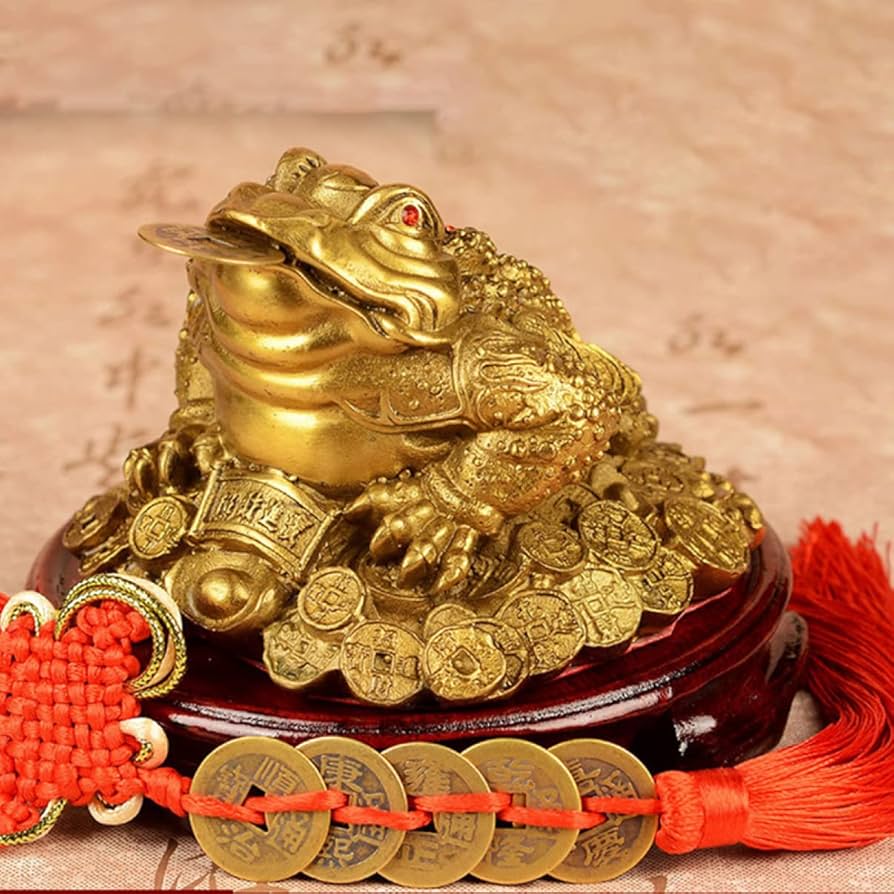 Amazon.co.jp: [dhiuebc] カエル 三脚蟾蜍 銭蛙 真鍮 風水 縁起物 開運