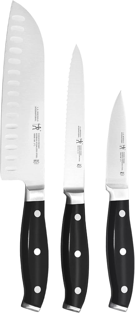 Amazon.com: HENCKELS Forged Premio 3-pc Starter Knife Set, Black