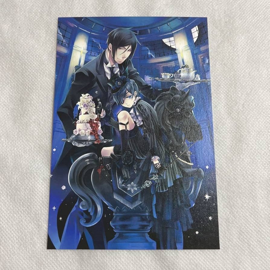 Amazon.co.jp: 黒執事 ポストカード セバスチャン シエル 表紙 原画