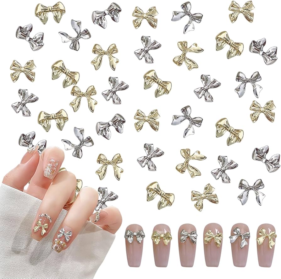Amazon.co.jp: ネイルパーツ リボン 60個セット 3D 立体 蝶結び ネイル