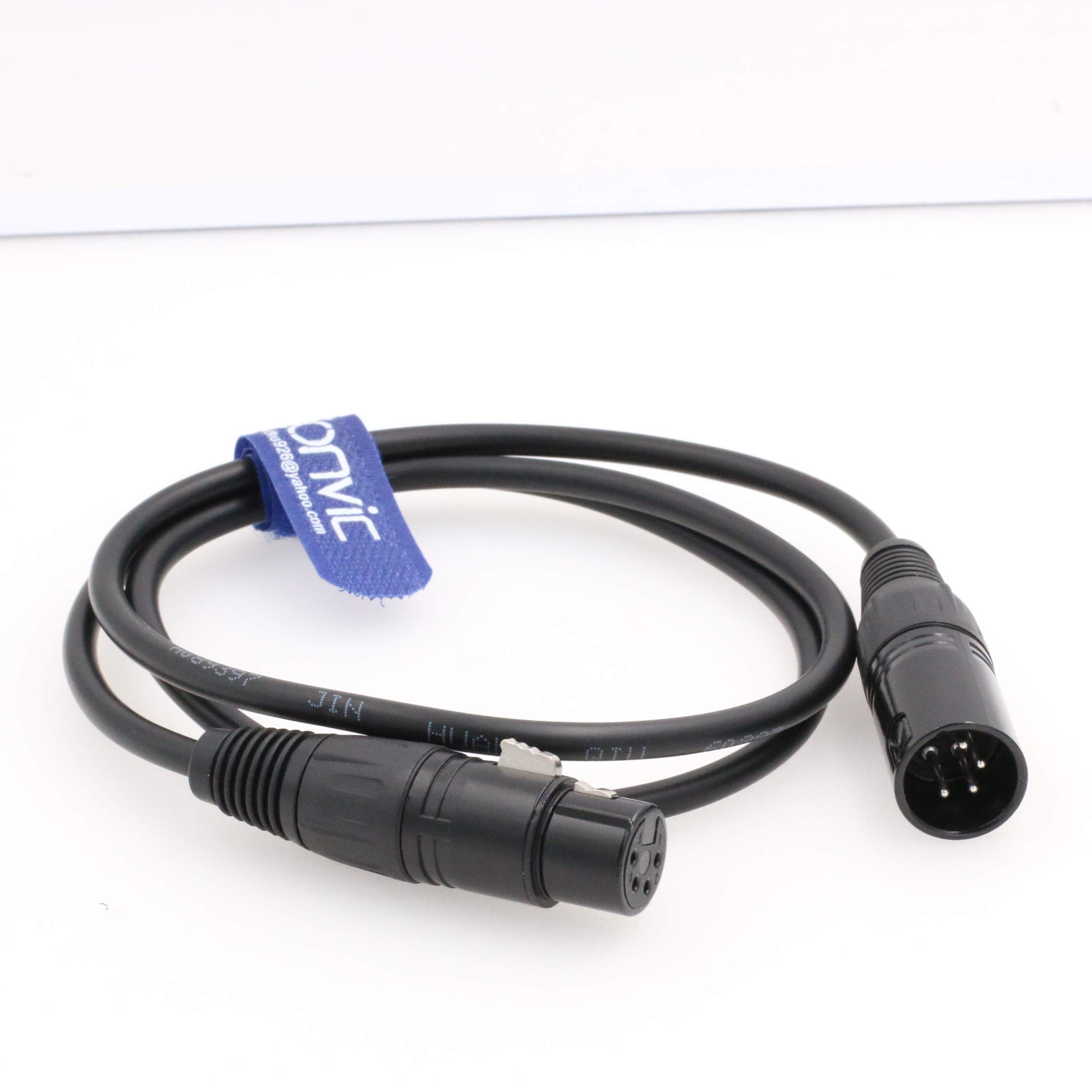 Amazon | Eonvic 4ピン オス-メス 4ピン XLR 電源ケーブル デジタル