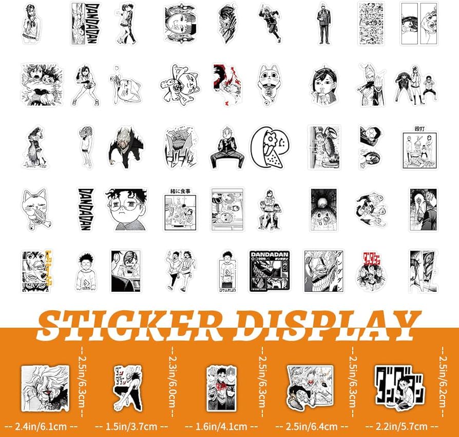 Amazon.co.jp: ダンダダン ステッカー 綾瀬桃 高倉健 ターボババア