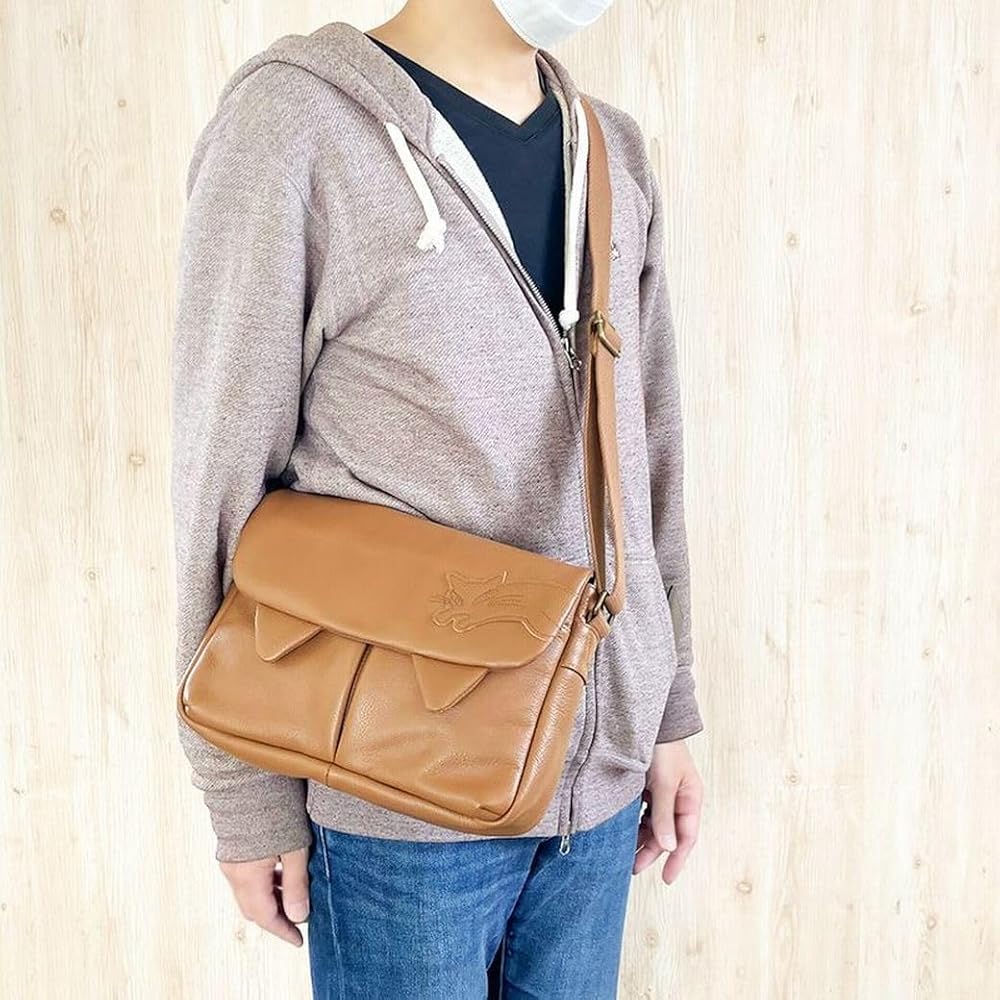 Amazon | [わちふぃーるど] 猫のダヤン ダヤン 本革 猫耳レザーミニ