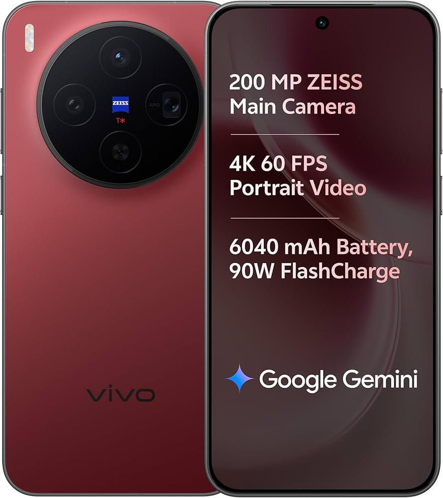 vivo X300 5G (Summit Red, 12GB RAM, 512GB Storage) with No Cost