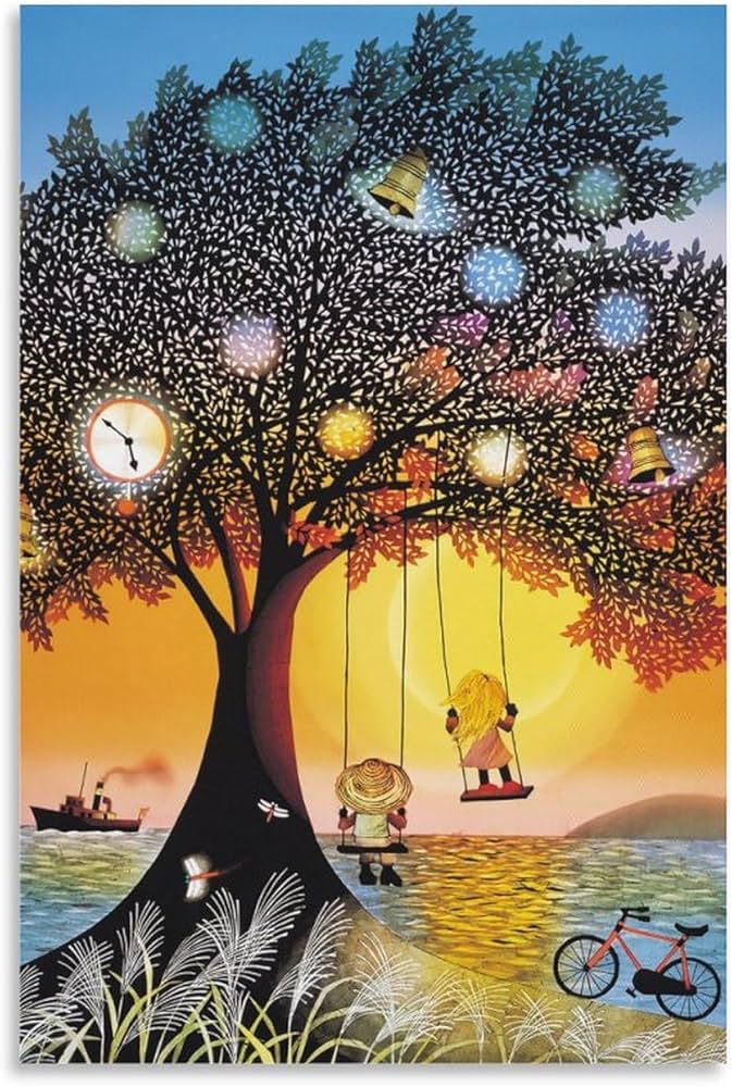 Amazon.co.jp: 藤城清治 油絵 クールの印刷 複製画 絵画 アート