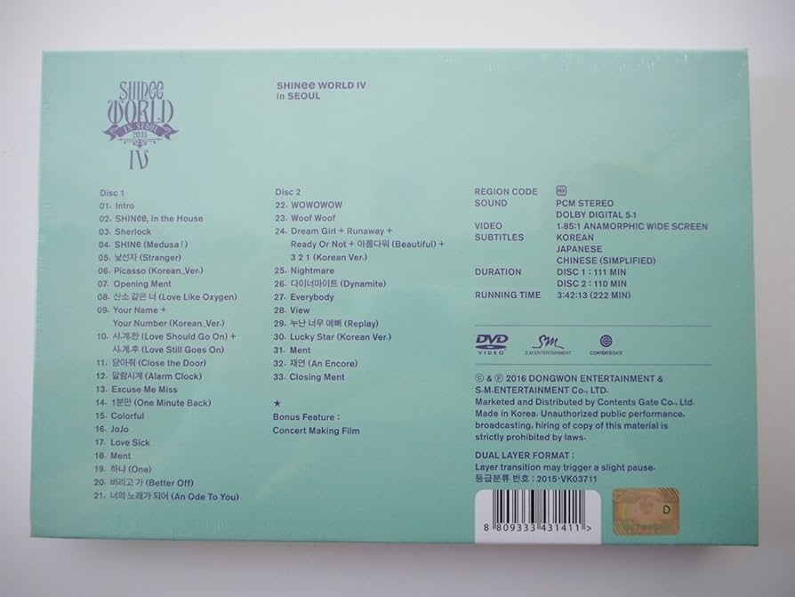 Amazon.co.jp | SHINee World IV (2DVDs + ポストカードブック) (韓国