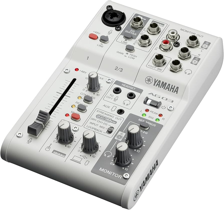 Amazon.com: Yamaha AG03MK2 White 6-Channel Live Streaming Loopback